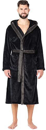 Ladeheid Herren Bademantel lang mit Gürtel LA40-221
