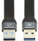 chenyang Cable corto USB 3.0, USB 3.1 3.0 tipo A macho a macho, cable de datos FPC plano delgado de 13 cm, 10 Gbps para laptop y escritorio