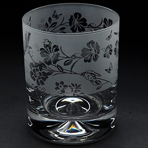 Milford Collection Animo Glass Whisky Tumbler 30cl - Ladybird