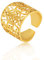 TEAMER Vintage Süßer hohler Blumenring Retro Mode Damen Blume Filigran Index Finger Ring Minimalistischer stapelbarer Ring Modeschmuck (Stil 1 - Gold)