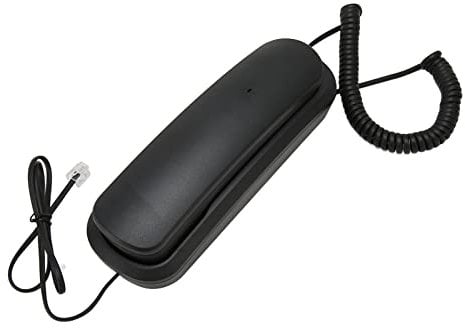Teléfonos Fijos de Escritorio, Teléfono con Cable de Montaje en Pared, Teléfono Clásico Retro de Pared con Teléfono y Función Silenciosa para Cocina, Baño, Oficina, Bar y Cafetería