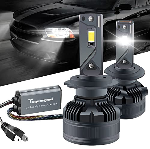 Teguangmei H7 LED Lampadine, 30000LM 160W CanBus Senza Errori 6000K Super Brillante Bianca Fari Abbaglianti e Anabbaglianti Auto Kit Sostituzione Lampada Alogena, Plug & Play, Confezione da 2
