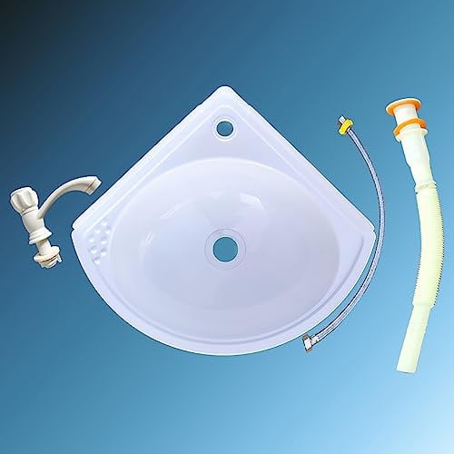 MKYOKO Lavandino in Plastica for Montaggio a Parete Piccolo, Mini Lavabo, Lavatoio Lavapanni Monoblocco in Resina PP per Esterno, Lavabo for Camper (Color : C)