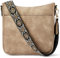 BOSTANTEN Handtasche Damen mittelgroß umhängetasche Crossbody Bags leder Schultertasche für Frauen Shopper tasche mit verstellbarem Farbigem Riemen Zimt hellbraun