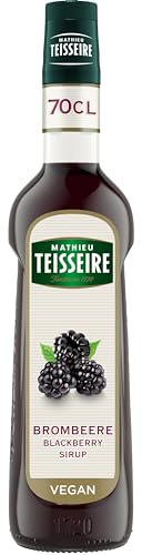 Mathieu Teisseire Brombeere Sirup, für Getränke, Erfrischungsgetränke, Cocktails, Kaffee und Desserts, Flasche 70 cl