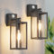 K-Bright 2 Stück Aussenlampe mit Bewegungsmelder, Laterne, Kompatibel mit E27-Glühbirnen Vintage Outdoor Wandlampe, max. 40 Watt, für Terrasse u. Hof Anthrazit(Glühbirne nicht enthalten).