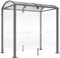 PROCITY | Raucherunterstand Klassik | mit Verkleidung | Breite 2520 mm | anthrazitgrau