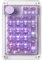 KiiBoom Phantom 21 Hot Swappable Crystal Acrylic Numpad, BT5.0/2.4GHz/USB-C Triple Mode NKRO Programmierbare numerische Tastatur mit Drehknopf, nach Süden gerichtet RGB, 1900mAh Batterie (Lila)