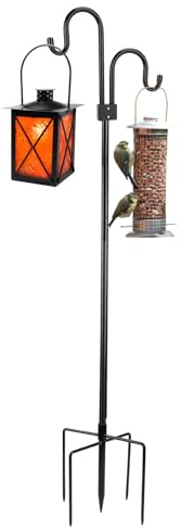 SWAWIS Crochet De Berger Jardin 274cm Double Crochet De Jardin pour Mangeoire Oiseaux Exterieur, Pour Nichoirs, LumiÈRes De Noël, Boules De Fleurs, Plantes Et DÉCorations De Noël