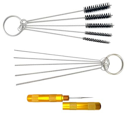 JNNJ 3 Pezzi Set di Pulizia per Pistole a Vernice, Set Spazzole Pulizia della Pistola a Spruzzo, Kit di Pulizia della Pistola a Spruzzo con Spazzola per Tubi, Spazzola per Rimuovere La Polvere