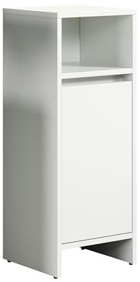 trendteam smart living - Badkommode Badezimmerschrank Standschrank - Bad - Basix - Aufbaumaß (BxHxT) 32 x 81 x 28 cm - Farbe Weiß - 170901801