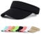 Wioklwe Sun Visor Cap - Women Ponytail Baseball Cap Adjustable Sport Outdoor Plain Cap Golf Tennis Visor Hats for Women Men (UK, Alpha, One Size, Black)