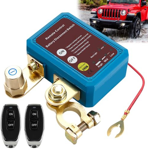 Desconectador De Bateria Coche 12V, 240A Interruptor de Desconexión de Batería Remota,Desconectador De Bateria, Interruptor bateria coche,Interruptor De Desconexión Automática Para Coche, Camión,Barco