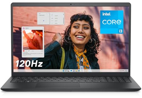 Dell Inspiron 15 3530 Ordenador Portátil de 15.6 FHD 120Hz, Intel Core i3-1305U, 8GB RAM DDR4, 256Gb SSD, Intel UHD Graphics, Windows 11 Home, Teclado QWERTY Español Negro