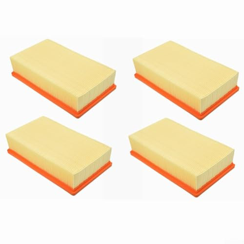 QOXEZY Lot de 4 filtres plats plissés pour aspirateur pour Hilti VC 20 U VC 40 UM (LF 4), filtres plats à lamellaires de rechange
