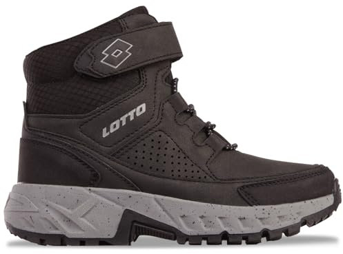 Lotto ALDERTON MID K Halblange Stiefel, Black/Grey, 27 EU