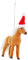 IMIKEYA Weihnachtspony-Ornamente Weihnachtspferde-Dekoration Rentier-weihnachtsdekor Einhorn-verzierung Kleine Pferdeskulptur Weihnachtsdekoration Weihnachtsbedarf Plastik Plus Kunstfell