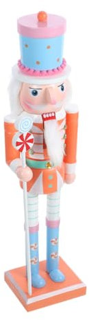 OFFSCH Schiaccianoci Di Natale in Legno Ornamento Da Tavolo Di 50 Cm Decorazione Natalizia A Forma Di Soldato-burattino Figura Di Schiaccianoci Artigianale