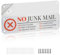 No Junk Mail Sticker for Letterbox 2Pcs, Mellbree Self Adhesive Aluminum Sign for Front Door Wall Signs Rust Free UV Resistant and Waterprooff 16 * 4.5cm