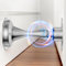 Premium Magnetic Door Stop - Heavy Duty Floor Mounted Doors Stoppers for Walls & Floors - Strong Magnetic Catch, Adhesive Fitting, Rubber Stops, Wall Protector, Chrome Door-Stops