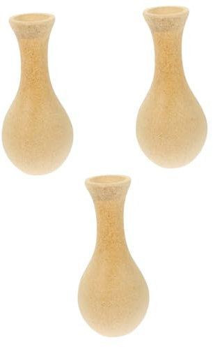 Ciieeo 3st Retro-vase Aus Holz Im Used-Look Flasche Selber Machen Anordnung Flasche Vasen Für Zu Hause Gefälschte Tulpen Vasen Selber Machen Strauß Vintage - Vasen Für Blumen Pampas