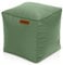 Green Bean Sitzhocker aus Kunstleder - Pouf mit EPS Perlen Füllung - 40 x 40 cm - perfekte Ergänzung zum Sitzsack - Sitzwürfel Sitzkissen Hocker Fußhocker - Hellgrau-Grün