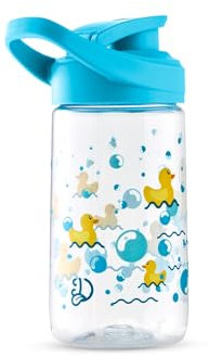 Dedoles Gourde 470 et 700 ml Bouteille d'eau de sport anti-fuite avec poignée de transport – Idéale pour voyage, fitness, yoga et bureau, couleur: Multi, motif: Canards flottants, taille: 470ml