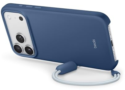 Beats iPhone 17 Pro Max Kickstand Case with MagSafe & Camera Control, Built in Stand & Lanyard, Matte Finish with Microfibre Lining – Bedrock Blue