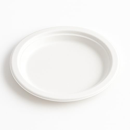 Biovely - [20x26cm - 125 pezzi] piatti OVALI piani biodegradabili compostabili ecologici in bagassa - usa e getta, resistenti e riciclabili, ideali per feste, catering, eventi