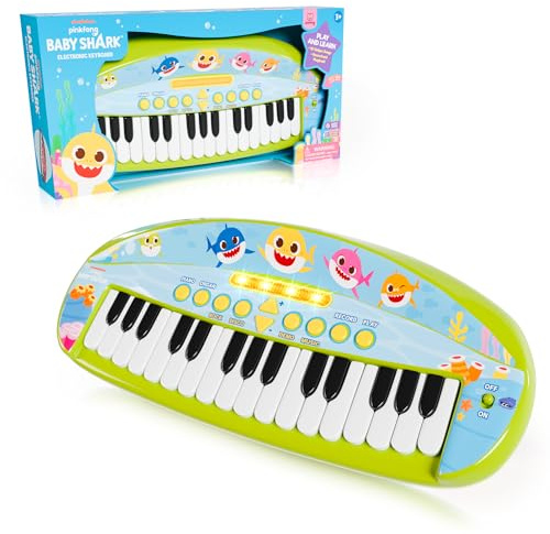 Lollipop - Baby Shark Electronic Keyboard – Toddler Piano for Kids, Musical Toy for Toddlers 1-3, Fun Learning Keyboard with Baby Shark Songs