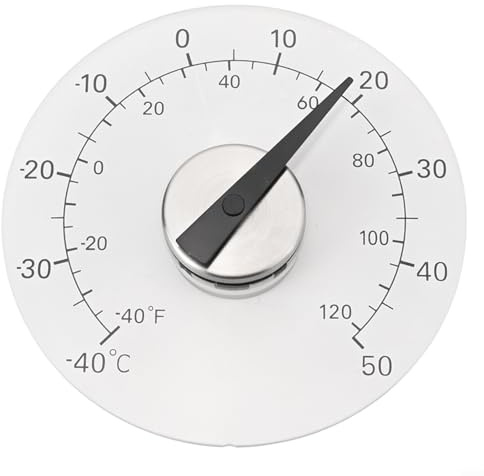 Pumixiy Temperaturmessgerät mit Saugnapf-Halterung, Außenthermometer mit wetterfesten und wasserdichten Eigenschaften, klar ablesbare Skala für Garten, Küche