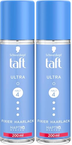 Schwarzkopf Taft - Spray coiffant pour cheveux - 200 ml - Degré de tenue 4 - Convient à tous les types de cheveux - Formule végétalienne (Lot de 2)