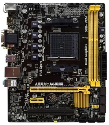 Carte mère Fit for ASUS A58M-A/USB3, Socket FM2/FM2+, Compatible AMD A58, DDR3 32 Go, processeurs A10-5800B, A10-6700T, A10-6800K, A10-7870K et A4-5300B.