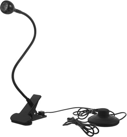 COLLBATH UV LED Nail Lamp: Quick Drying Light with Flexible Gooseneck & Foot Control, 5W LED Nail Lamp with Clamp for Manicure, Hands-Free Operation Black