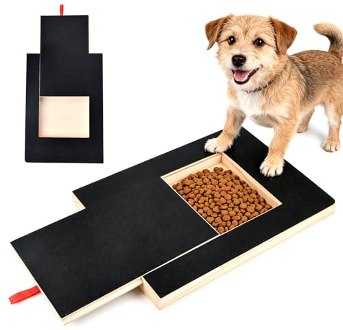 Dog Scratch Board For Nails, Dog Nail Scratch Board With Treat Box | Multi Functional Wooden Dog Claw Scratch Pad, Pet-Nail Care Accessory, Stress-Free Claw Grinder Toy For Dogs Puppies