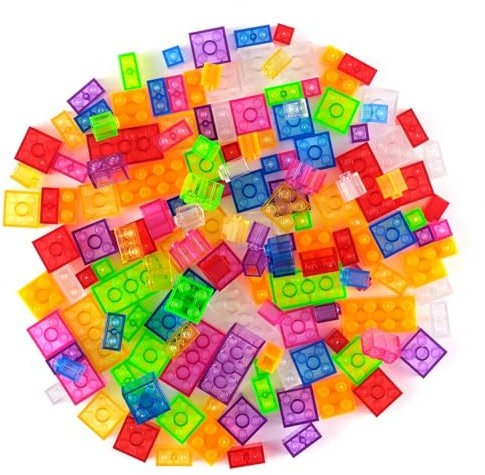 Strictly Briks Toy Building Block, Building Creative Play Set for Ages 3 and Up, Compatible with LEGO Blocks, Compatible with LEGO Base Plates, Clear Colors, 4 Different Shapes and Sizes, 156 Pieces