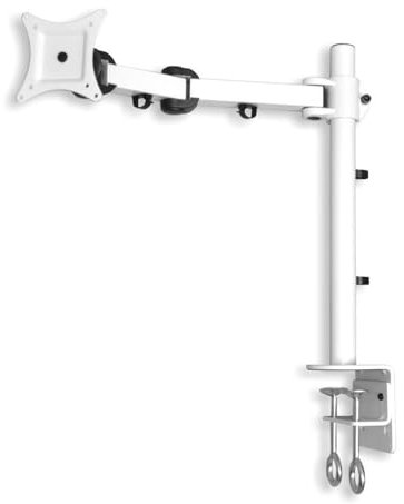 NEG Profi Universal Monitor-Tischhalterung Visoflex VF352W (weiß) schwenkbar, neigbar, höhenverstellbar und drehbar (Pivot-Funktion), VESA 75x75, 100x100 und bis 10kg belastbar