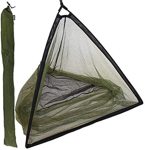 42 INCH CARP FISHING LANDING NET WITH STINK BAG SPREADER BLOCK - In Black & Green With a Deluxe Feel and Finish NO POLE OR HANDLE INCLUDED