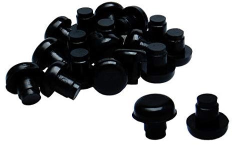 sourcingmap 20pcs 8mm Black Stem Bumpers Glide, Patio Outdoor Furniture Glass Table Top Anti-collision Embedded
