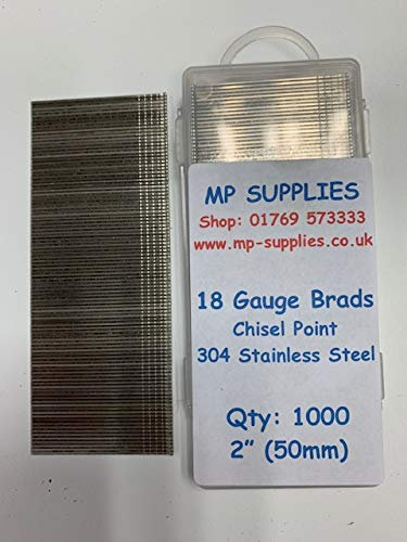 Stainless Steel Brad Finish Nail 18gauge 50mm (Box 1000)