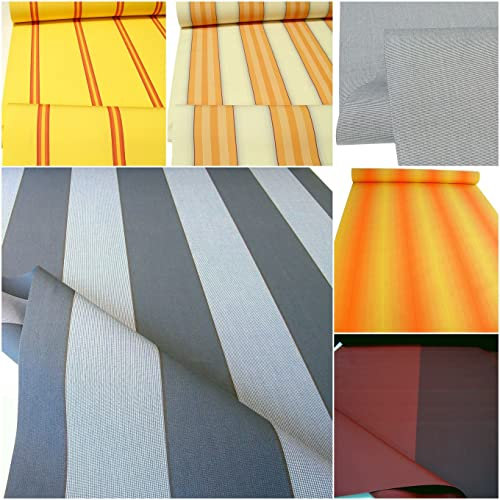 TOLKO Markisenstoffe Meterware mit UV-Schutz | kein Ausbleichen Langlebig Wetterfest | Markisenstoff Wasserdicht 120cm breit Premium Sonnenschutz Planenstoff zum Nähen (Dunkelgrau Zinn Blau)