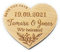 Save the Date Magnete für Hochzeit, personalisierte Herz Magnete aus Holz, 5 St.