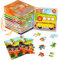SANNIX 12 Holztier-Puzzles mit 9 Teilen und Organisationstasche für jedes Puzzle für Kinder im Alter von 2 3 4 5 Jahren im Vorschulalter,pädagogisches Lernspielzeug für Kleinkinder,Jungen und Mädchen