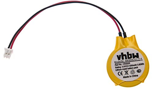 vhbw BIOS-Batterie kompatibel mit IBM Lenovo ThinkPad X32, X31, T60p, T61P, T61, X30 Computer Notebook (200 mAh, 3 V, Li-Mn)