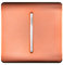 Trendi 1 Gang 2 Way 240V Screwless Raised Front Plate Plastic Artistic Modern Glossy 10 Amp Chrome Rocker Single Electrical Wall Light Switch Copper - ART-SS2CPR