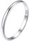 Silvora Dünne Schmale Ring für Damen Frauen 925 Silber Vintage Konvexer Ring 2mm breit Schlichter Glänzender Bandring Stapelbarer Vorsteckring Freundschaftsring in Silber Ringgröße 62(20)