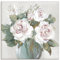 ARTLAND Wanddeko Leinwand Bilder Wandbild 70x70 cm Gemälde Vase Blumen Rose Blüten Blumenstrauß Boho Shabby Chic U2RY