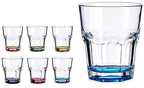 Set di 6 bicchieri di crstal con sfondo colorato, 28,5 cl