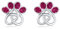 Hundepfote Ohrstecker 925 Sterling Silber Hunde Ohrringe Pfoten Hunde Ohrringe Tatzen Ohrstecker Puppy Paw Print Ohrstecker Hypoallergene Ohrstecker Geschenk Schmuck für Damen (B)