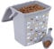 YöL Reusable Plastic Dog Puppy Treat Food Bin Grey 6 Litres Storage Container With Scoop - Light Grey